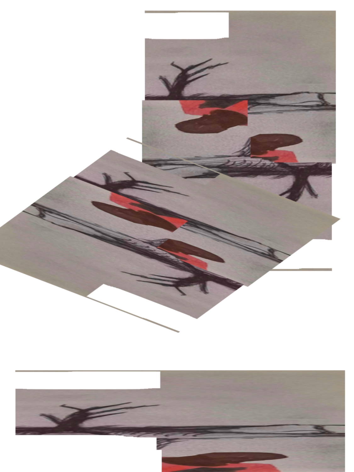 comic art, comic strips, Inked Path, Quibbles of the scribbles, webcomic, Late to the party, puzzlement, used or not, Inked Path: Minor Details are in the mind. One of six pieces cut for puzzlement