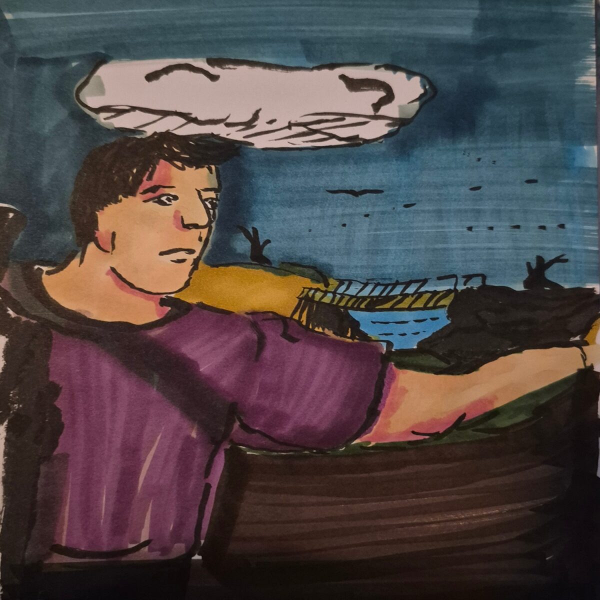 Inked path: Masks are not forever in the public thinking, comic art, comic strips, inkedpath, puzzlement, webcomic, Quibbles of the scribbles, Late to the party, used or not,