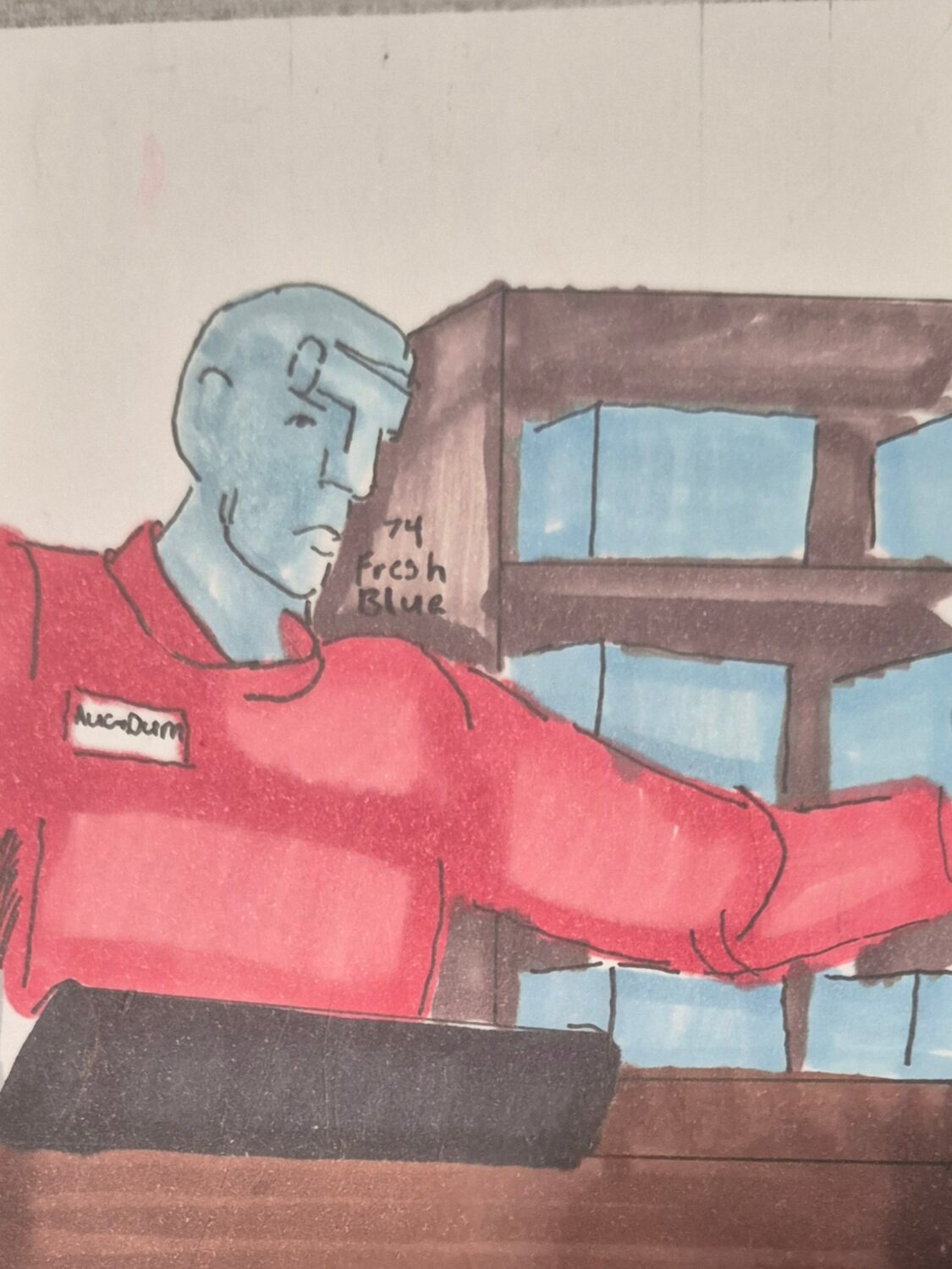 Away-Ink: A mystery leaves a puzzle, Away-Ink: The Yegg string is a change Part2, dream realm, yegg mystery, fiction puzzle, surreal story, dream symbolism, comic art, comic strips, inkedpath, puzzlement, webcomic, Augdum ringing the customers out.