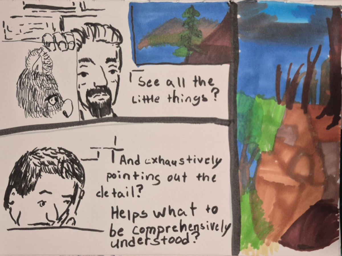 comic art, comic strips, Inked Path, Quibbles of the scribbles, webcomic, Late to the party, puzzlement, used or not, Inked Path: Minor Details are in the mind. rovacsa comic panel