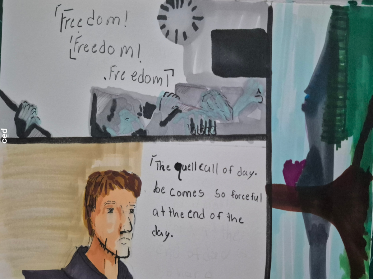 comic art, comic strips, inkedpath, Quibbles of the scribbles, webcomic,  Late to the party, puzzlement, used or not, dreaming meaning