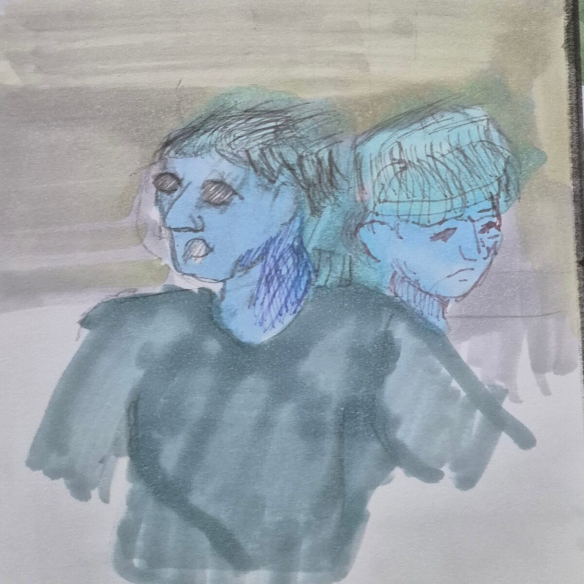 comic art, comic strips, inkedpath, puzzlement, webcomic, The Clone Did It, Colloquy, radio reports, Mayor's Court data has cubby holes, a shadow art piece for the string being told on the radio playing in the mind of Lisa Canox