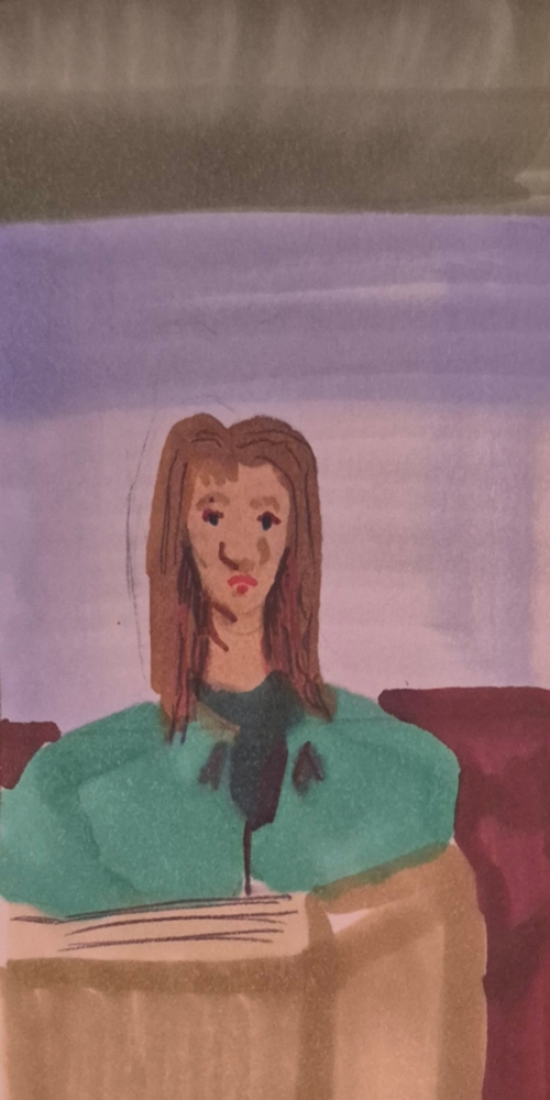 comic art, comic strips, inkedpath, puzzlement, webcomic, The Clone Did It, Colloquy, radio reports, Mayor's Court data has cubby holes, Head shot of Linda Canox