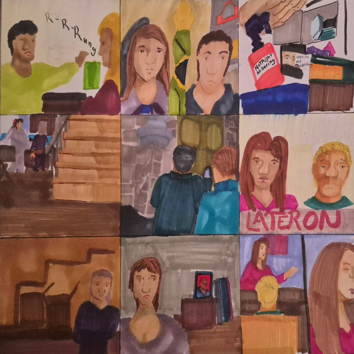 comic art, comic strips, inkedpath, puzzlement, webcomic, Quibbles of the scribbles,  Late to the party,  used or not,the completed page of the clone did it 