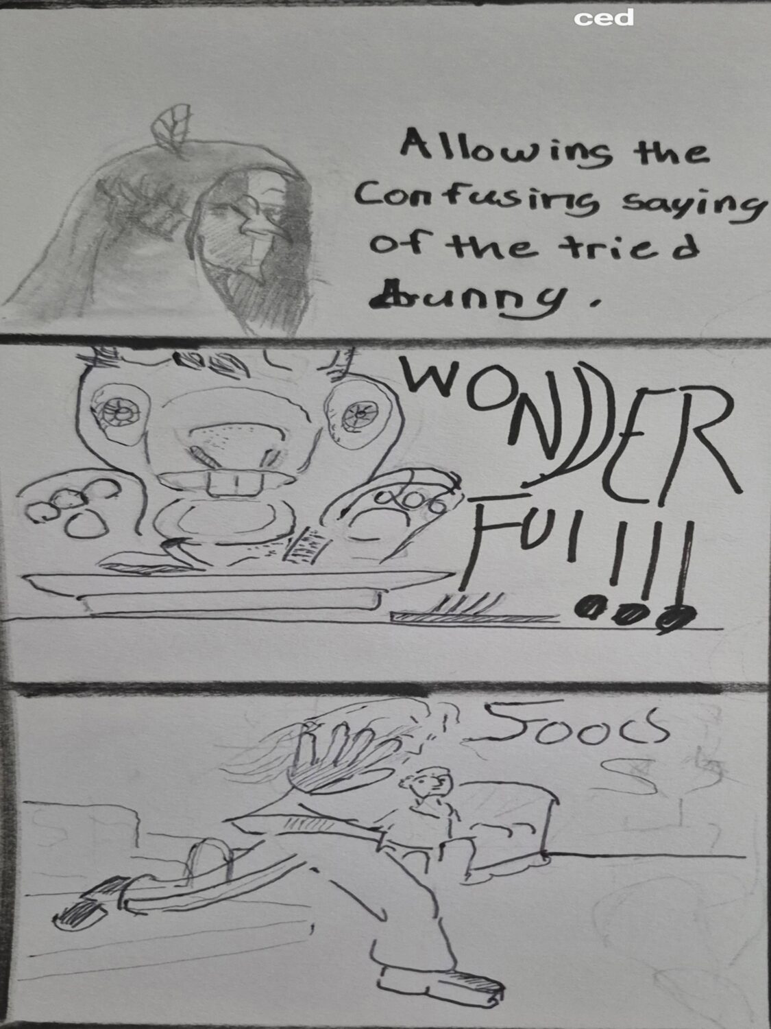 comic art, comic strips, inkedpath, puzzlement, webcomic, Quibbles of the scribbles,  Late to the party,  used or not, dreaming meaning, the food service is wonderful