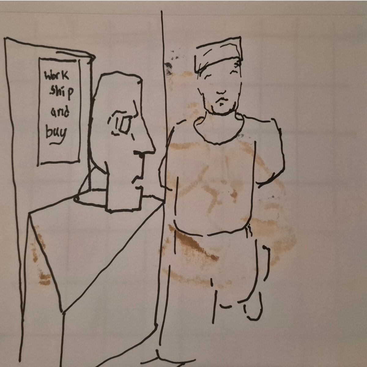 comic art, comic strips, inkedpath, puzzlement, webcomic, Quibbles of the scribbles,  Late to the party,  used or not, a ending scribbles for the game of spot the difference