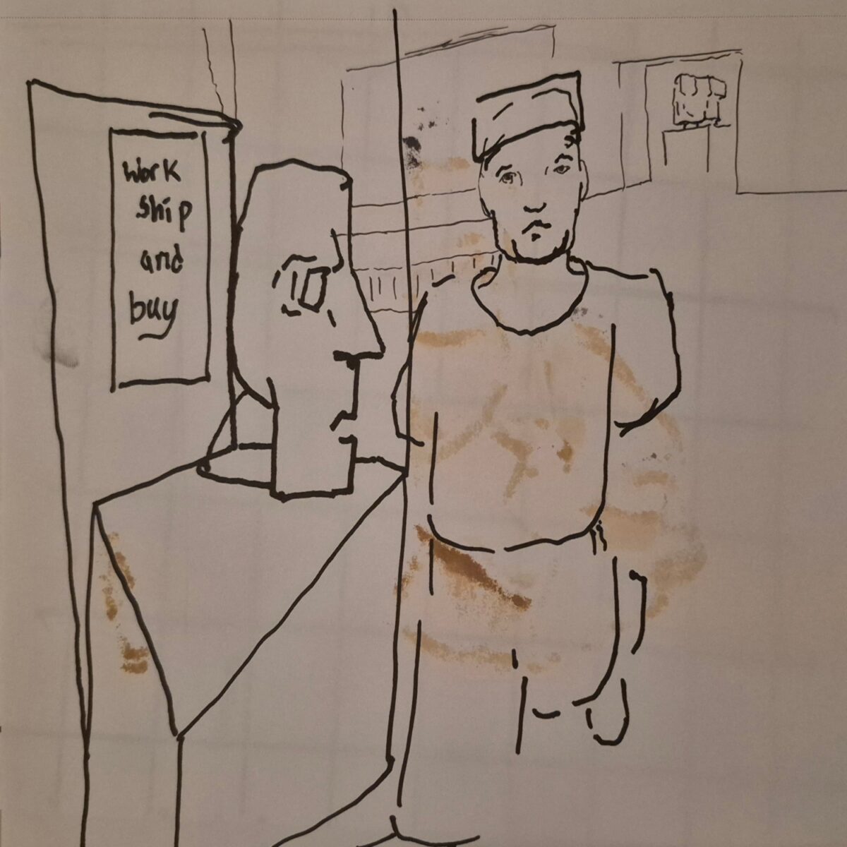 comic art, comic strips, inkedpath, puzzlement, webcomic, Quibbles of the scribbles,  Late to the party,  used or not, a ending scribbles for the game of spot the difference