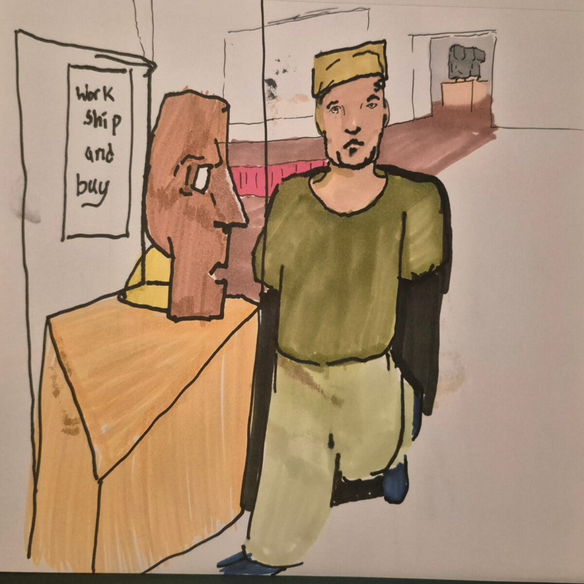 comic art, comic strips, inkedpath, puzzlement, webcomic, Quibbles of the scribbles,  Late to the party,  used or not, a ending scribbles for the game of spot the difference