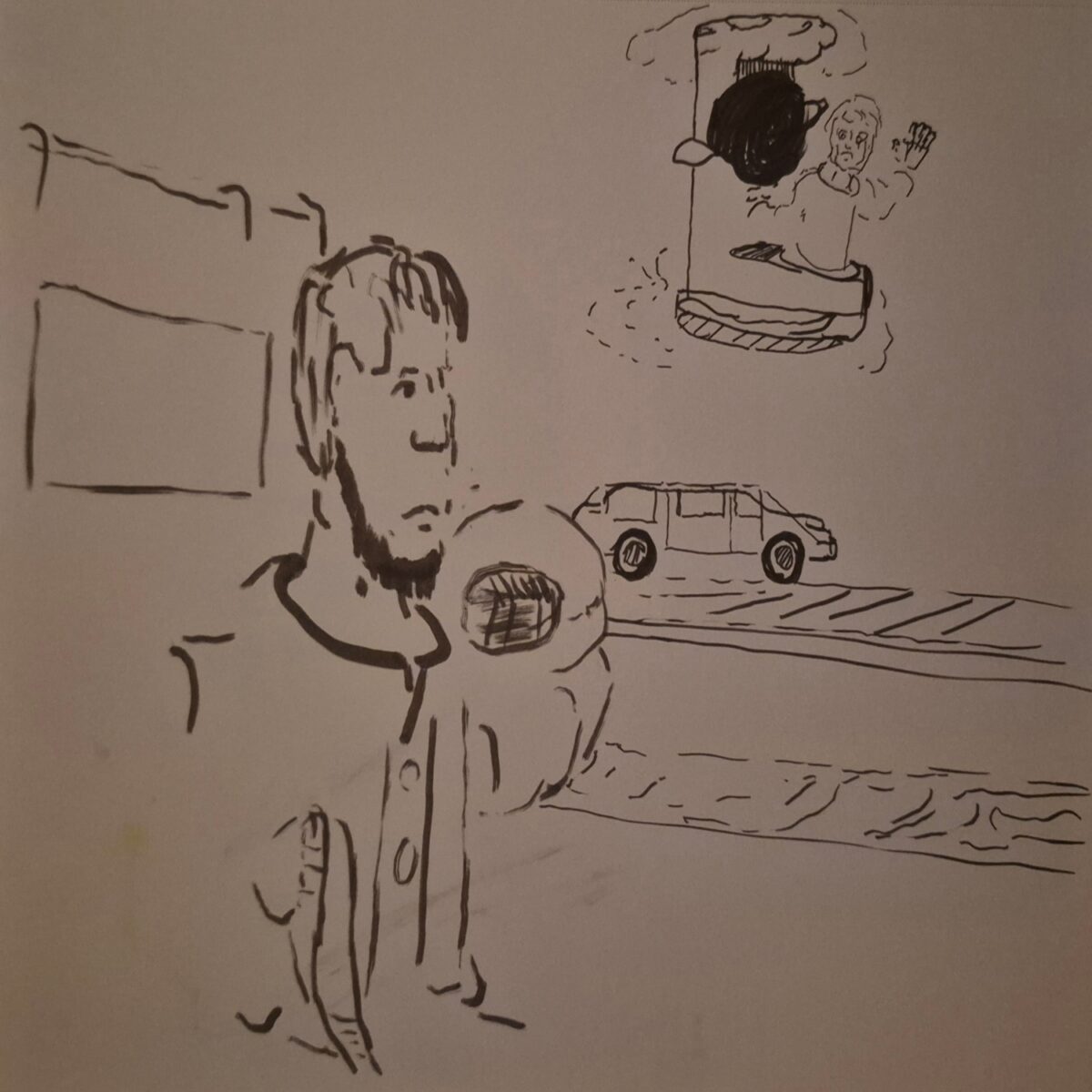 comic art, comic strips, inkedpath, puzzlement, webcomic, Quibbles of the scribbles,  Late to the party,  used or not, a ending scribbles for the game of spot the difference